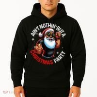 Festive African American Santa Claus PJ Hoodie thumb 2
