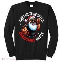 Festive African American Santa Claus PJ Sweatshirt thumb 0