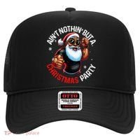 Festive African American Santa Claus PJ Hat thumb 0