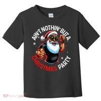 Festive African American Santa Claus PJ Toddler T-Shirt thumb 0