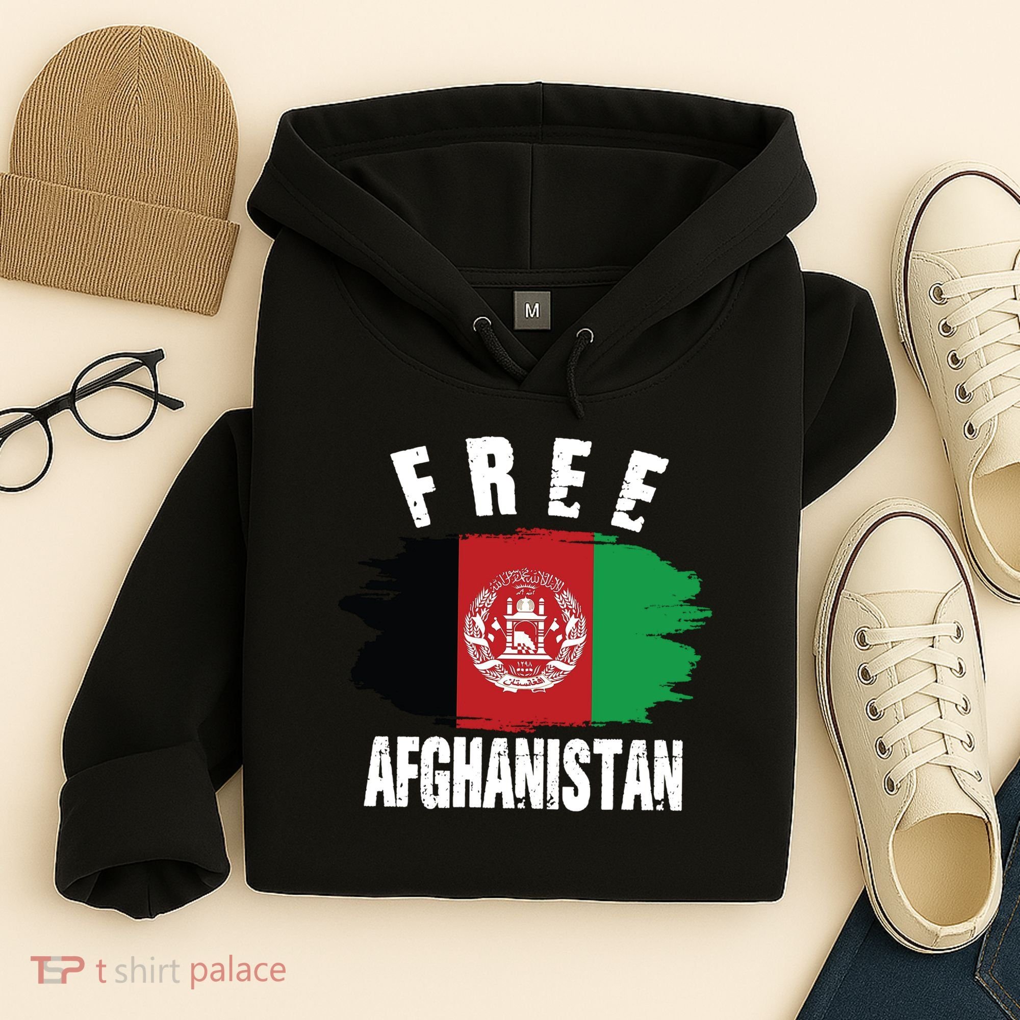 Free Afghanistan AFG Flag Hoodie