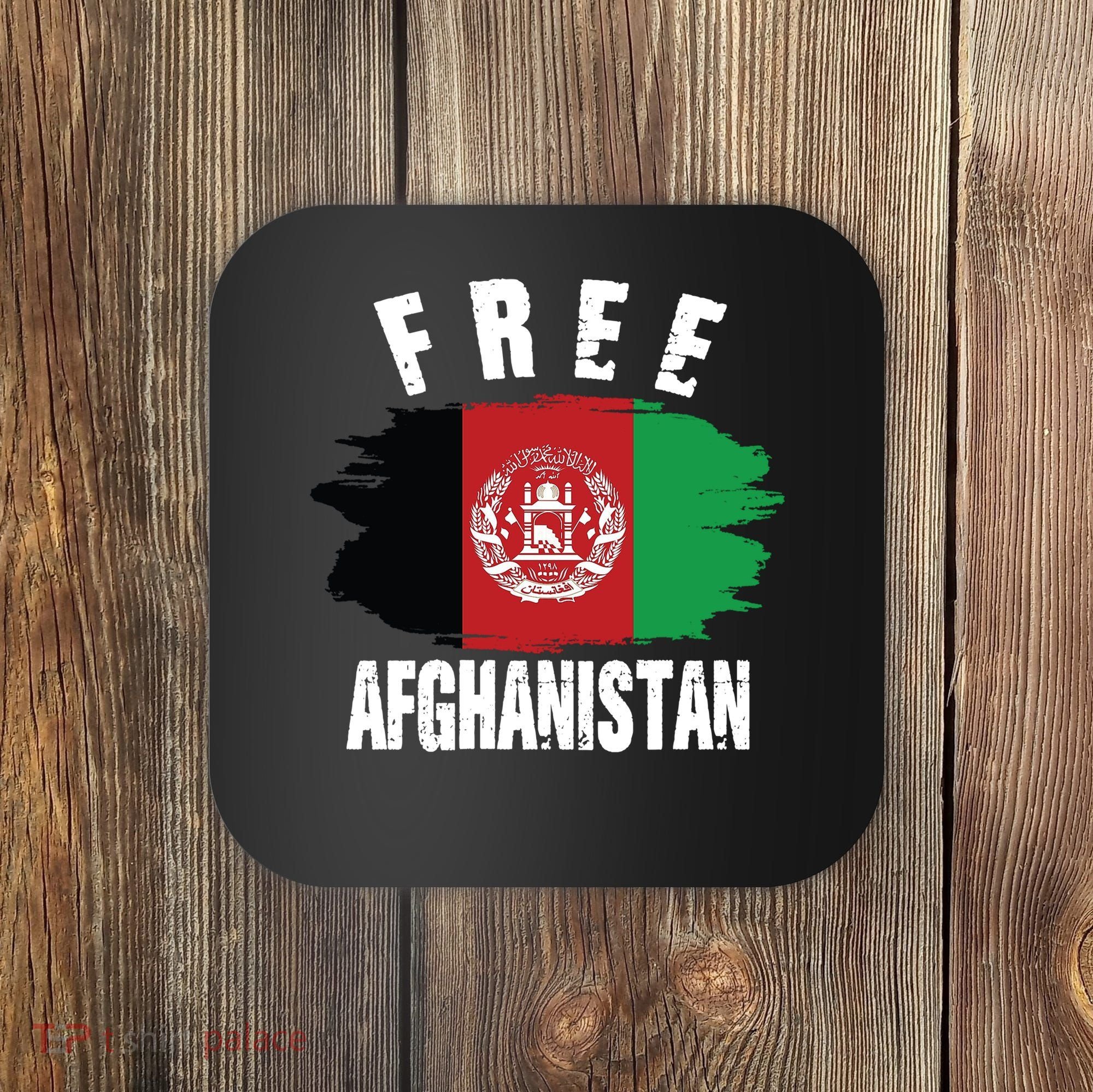 Free Afghanistan AFG Flag Coaster