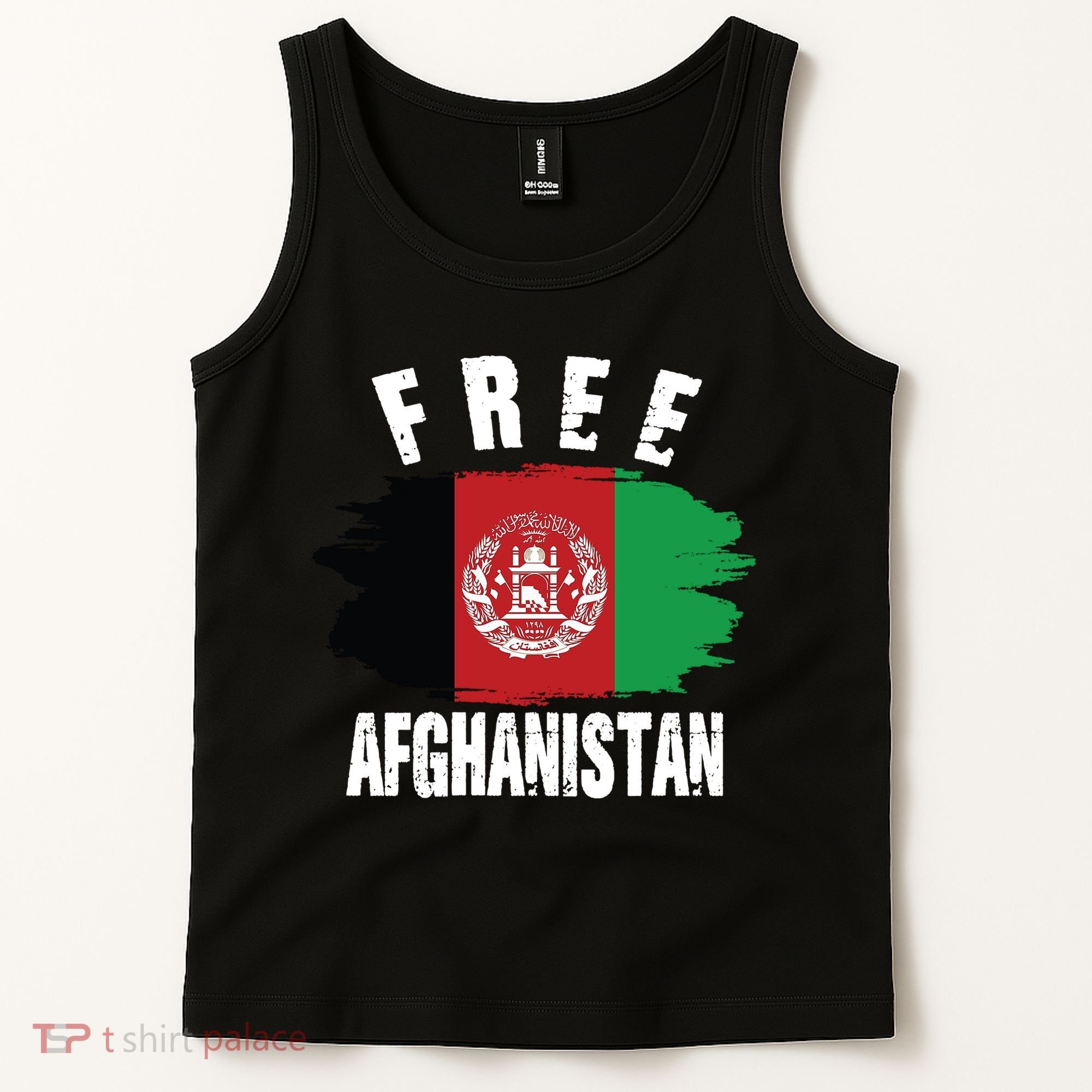 Free Afghanistan AFG Flag Tank Top