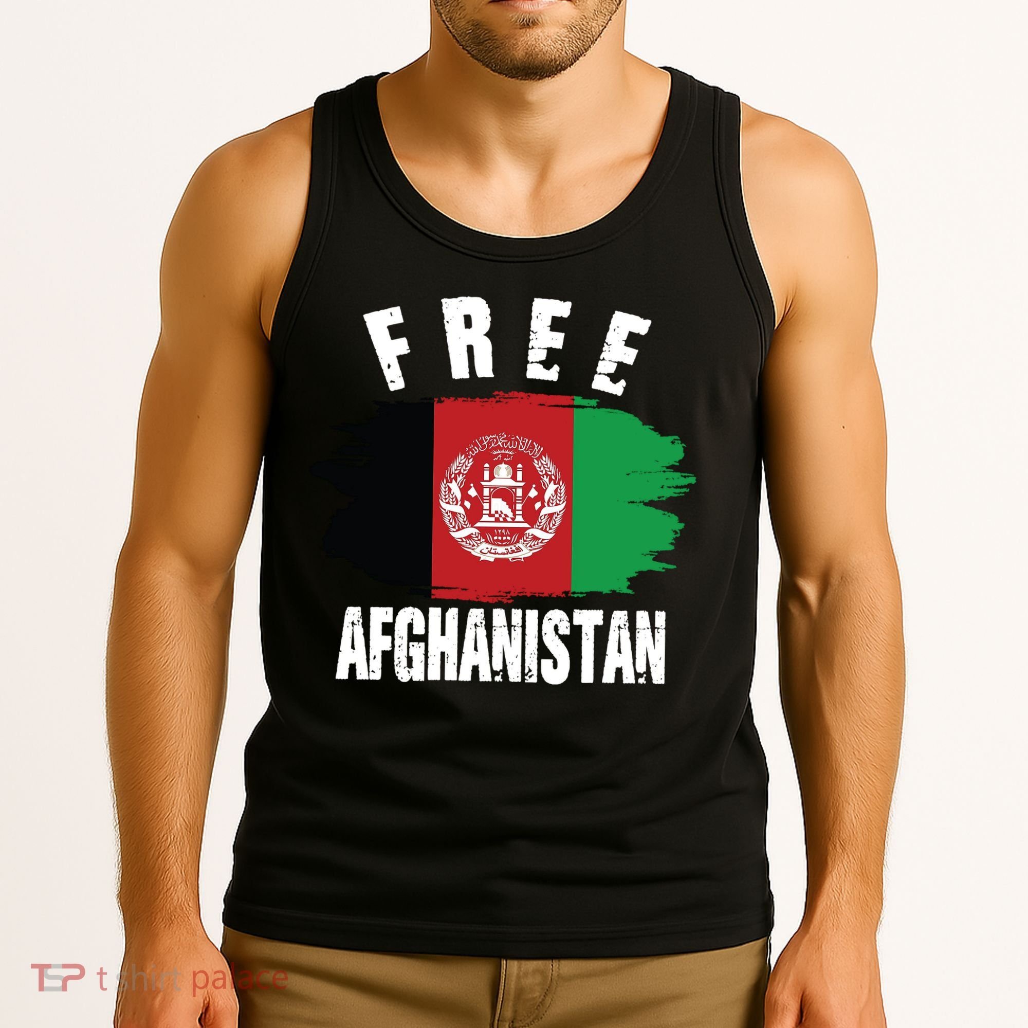 Free Afghanistan AFG Flag Tank Top