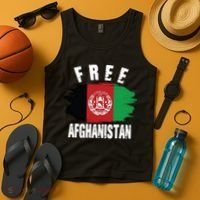 Free Afghanistan AFG Flag Tank Top thumb 4