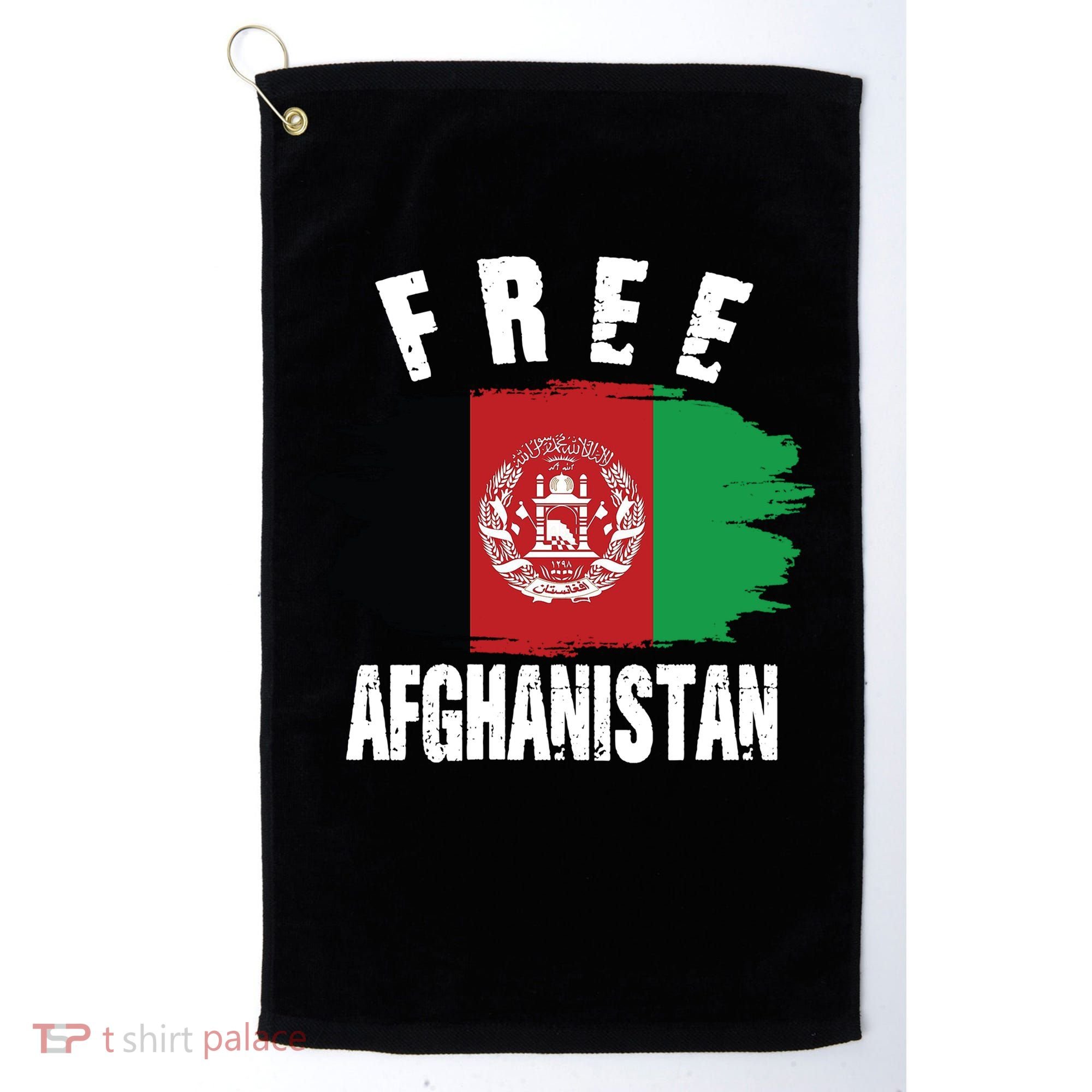 Free Afghanistan AFG Flag Golf Towel