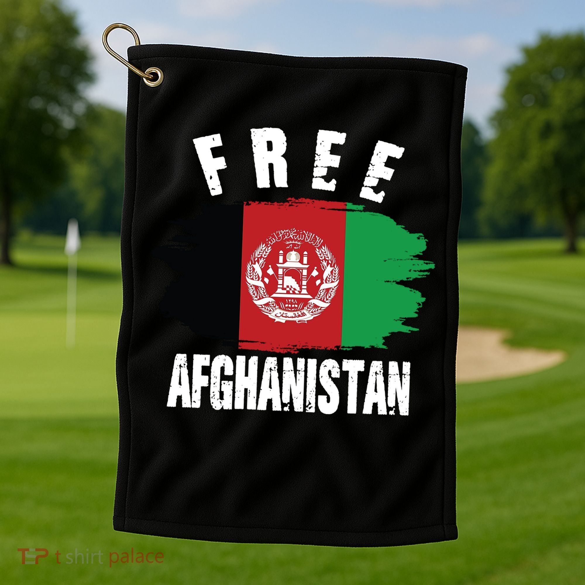 Free Afghanistan AFG Flag Golf Towel