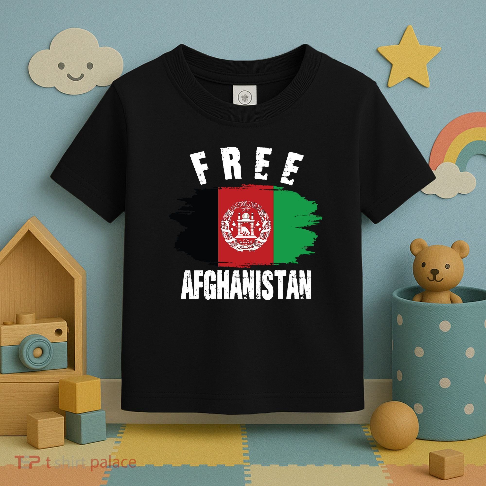 Free Afghanistan AFG Flag Toddler T-Shirt