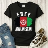Free Afghanistan AFG Flag Women's T-Shirt thumb 3