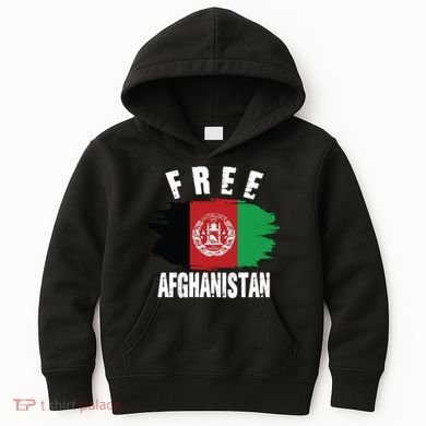 Free Afghanistan AFG Flag Kids Hoodie