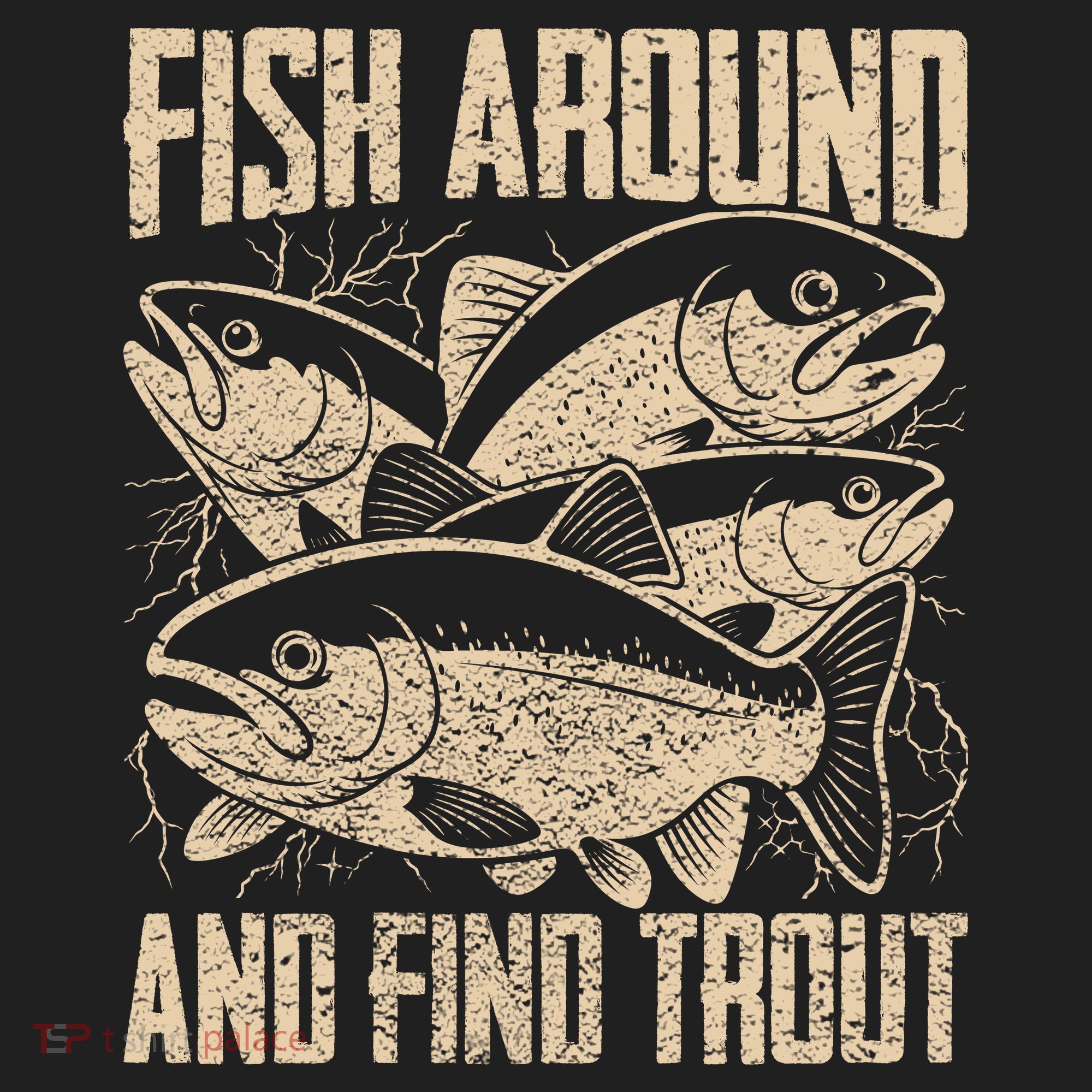 Fish Around And Find Trout Funny Fishing Meme Women's Sweatshirt