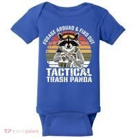 Forage Around And Find Out Tactical Trash Panda Funny Raccoon Meaningful Gift Baby Bodysuit thumb 0