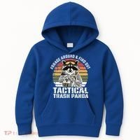 Forage Around And Find Out Tactical Trash Panda Funny Raccoon Meaningful Gift Kids Hoodie thumb 0