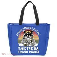 Forage Around And Find Out Tactical Trash Panda Funny Raccoon Meaningful Gift Tote Bag thumb 0