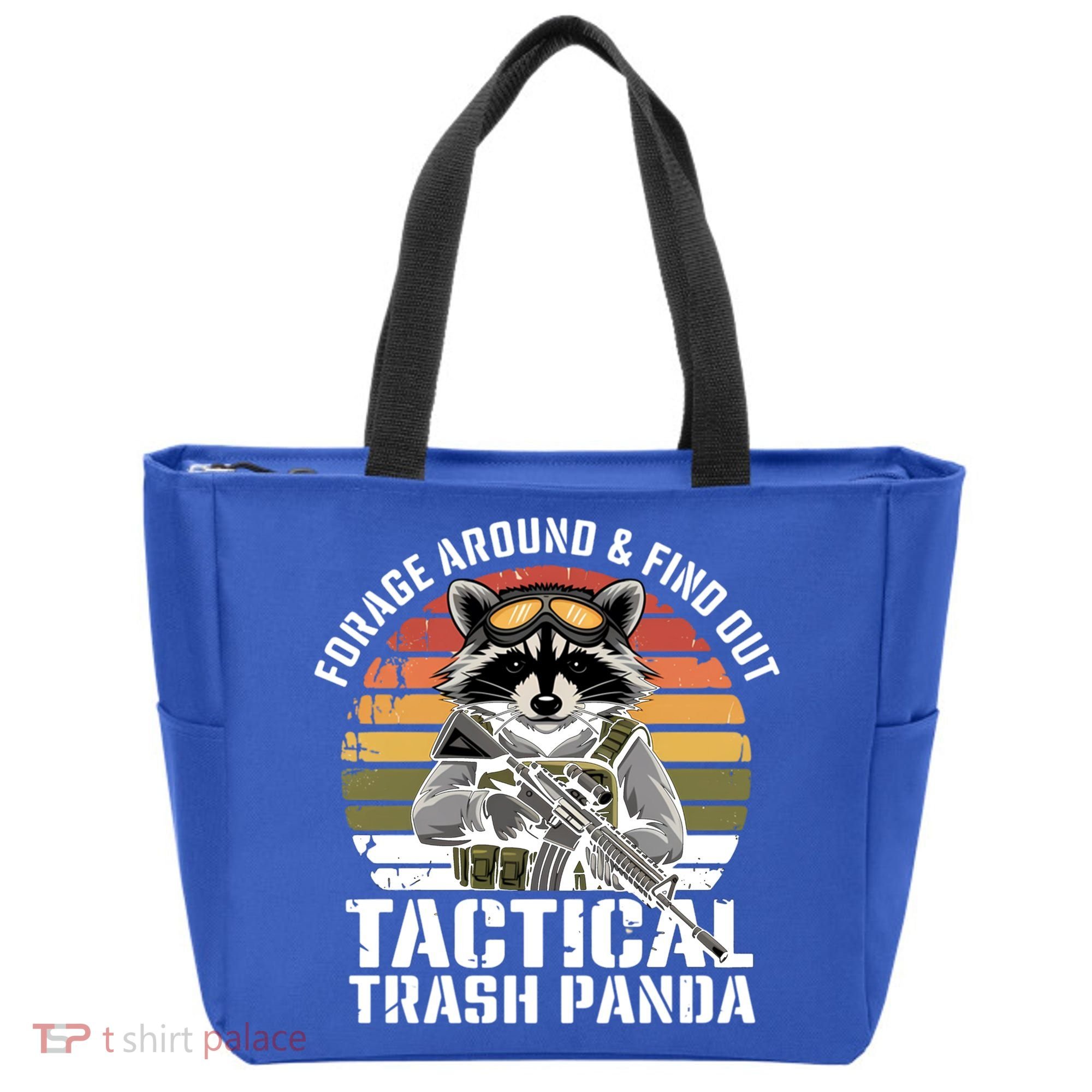 Forage Around And Find Out Tactical Trash Panda Funny Raccoon Meaningful Gift Tote Bag