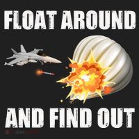 Float Around And Find Out Military Jet Shooting Balloon Women's Sweatshirt thumb 2