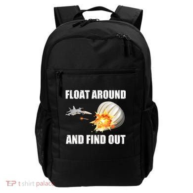 Float Around And Find Out Military Jet Shooting Balloon Backpack