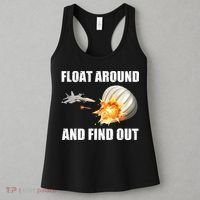 Float Around And Find Out Military Jet Shooting Balloon Women's Tank Top thumb 3