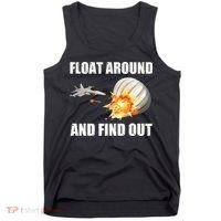 Float Around And Find Out Military Jet Shooting Balloon Tank Top thumb 0