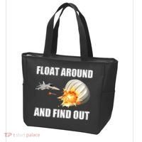 Float Around And Find Out Military Jet Shooting Balloon Tote Bag thumb 3