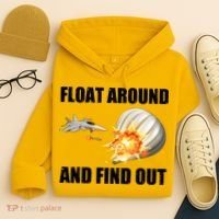 Float Around And Find Out Military Jet Shooting Balloon Hoodie thumb 4
