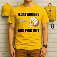 Float Around And Find Out Military Jet Shooting Balloon T-Shirt thumb 6