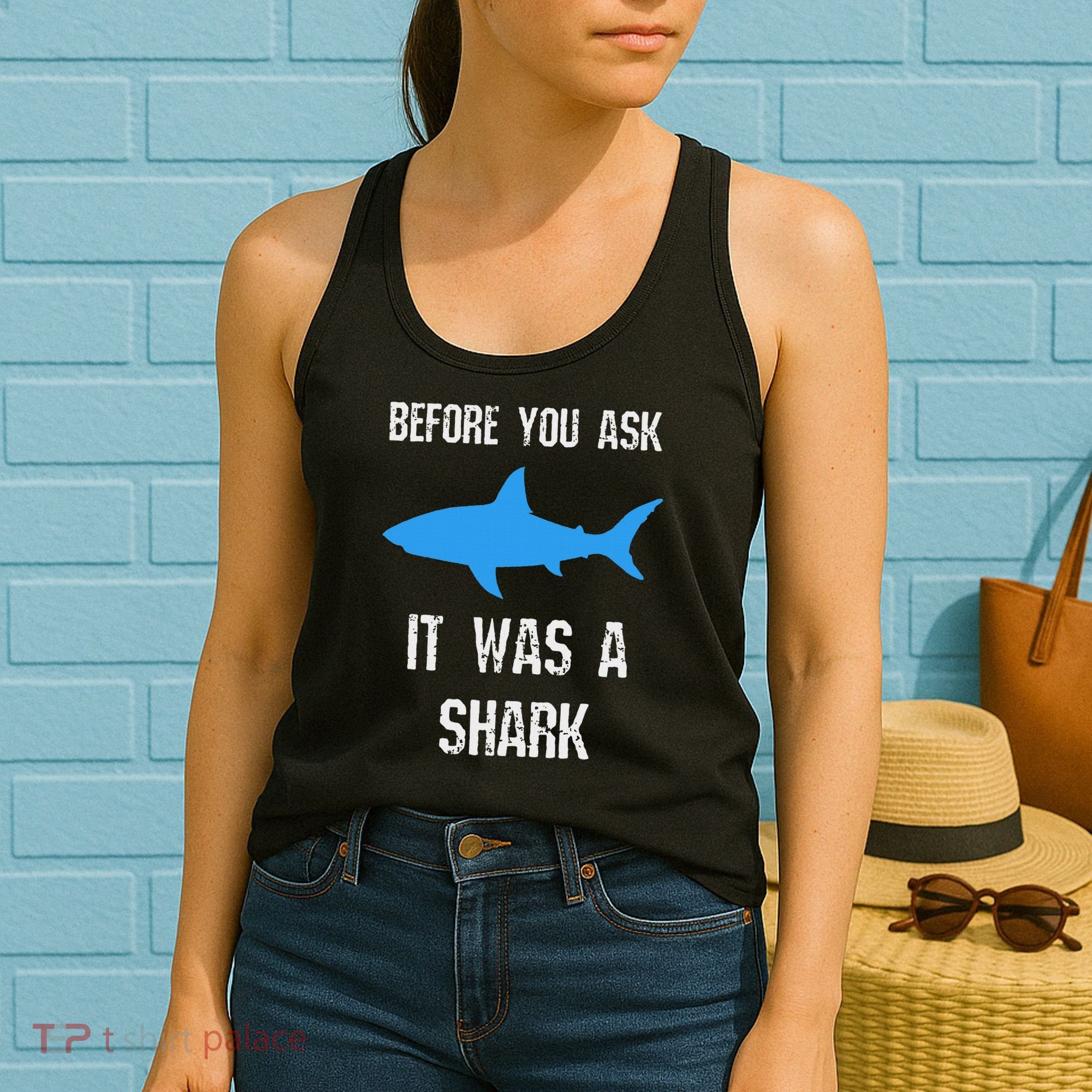 Funny Ampu Amputation Surgery Shark Humor Women's Tank Top