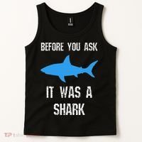 Funny Ampu Amputation Surgery Shark Humor Tank Top thumb 2