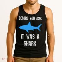 Funny Ampu Amputation Surgery Shark Humor Tank Top thumb 3