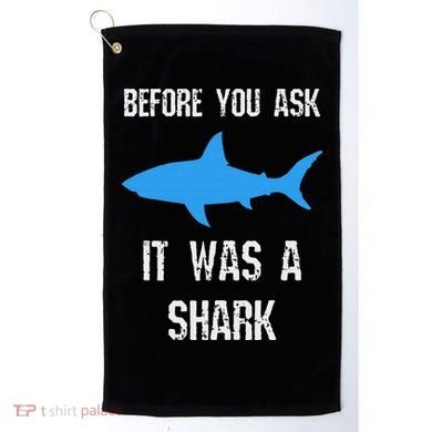 Funny Ampu Amputation Surgery Shark Humor Golf Towel
