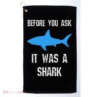 Funny Ampu Amputation Surgery Shark Humor Golf Towel thumb 0