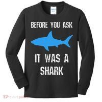 Funny Ampu Amputation Surgery Shark Humor Kids Long Sleeve Shirt thumb 0