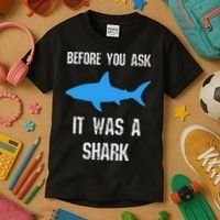 Funny Ampu Amputation Surgery Shark Humor Kids T-Shirt thumb 3