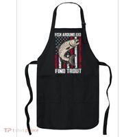 Fish Around And Find Trout Funny Fishing Apron thumb 0