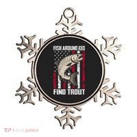 Fish Around And Find Trout Funny Fishing Ornament thumb 0
