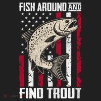 Fish Around And Find Trout Funny Fishing Hat thumb 2