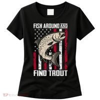 Fish Around And Find Trout Funny Fishing Women's T-Shirt thumb 0
