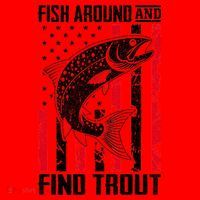 Fish Around And Find Trout Funny Fishing Santa Hat thumb 1