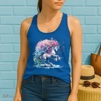 Fantasy Animals Amazing Musical Unicorn Friends Cute Gift Women's Tank Top thumb 2