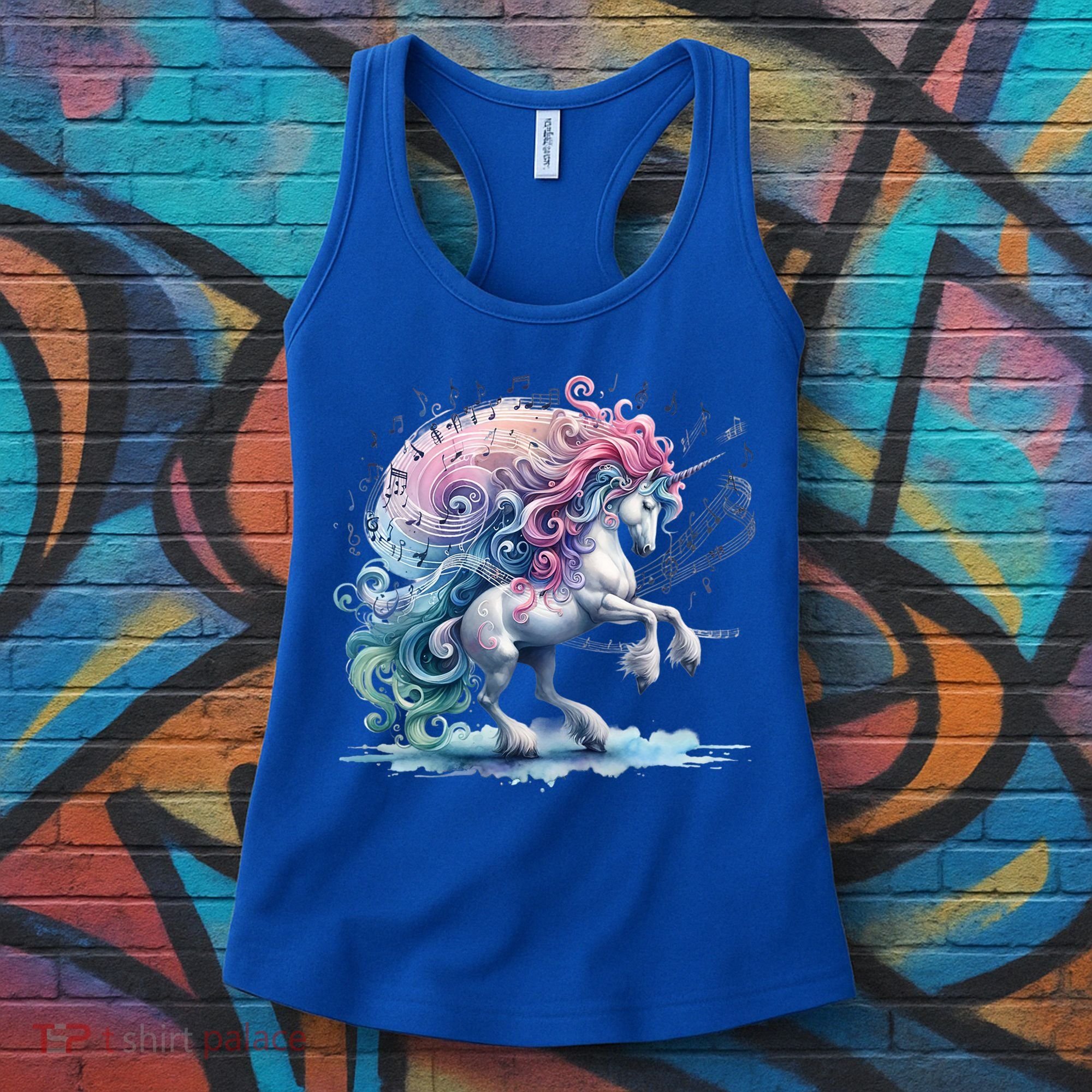 Fantasy Animals Amazing Musical Unicorn Friends Cute Gift Women's Tank Top