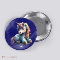 Fantasy Animals Amazing Unicorn Friends Funny Gift Button thumb 0