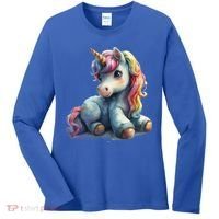 Fantasy Animals Amazing Unicorn Friends Funny Gift Women's Long Sleeve Shirt thumb 0