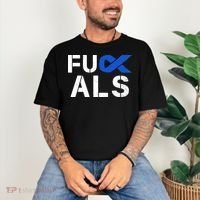 Fuck ALS Awareness Month Blue Ribbon Support Squad Fighter Comfort Colors T-Shirt thumb 3