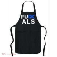 Fuck ALS Awareness Month Blue Ribbon Support Squad Fighter Apron thumb 0