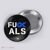 Fuck ALS Awareness Month Blue Ribbon Support Squad Fighter Button thumb 0