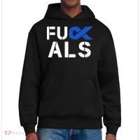 Fuck ALS Awareness Month Blue Ribbon Support Squad Fighter District V.I.T. Heavyweight Hoodie thumb 0