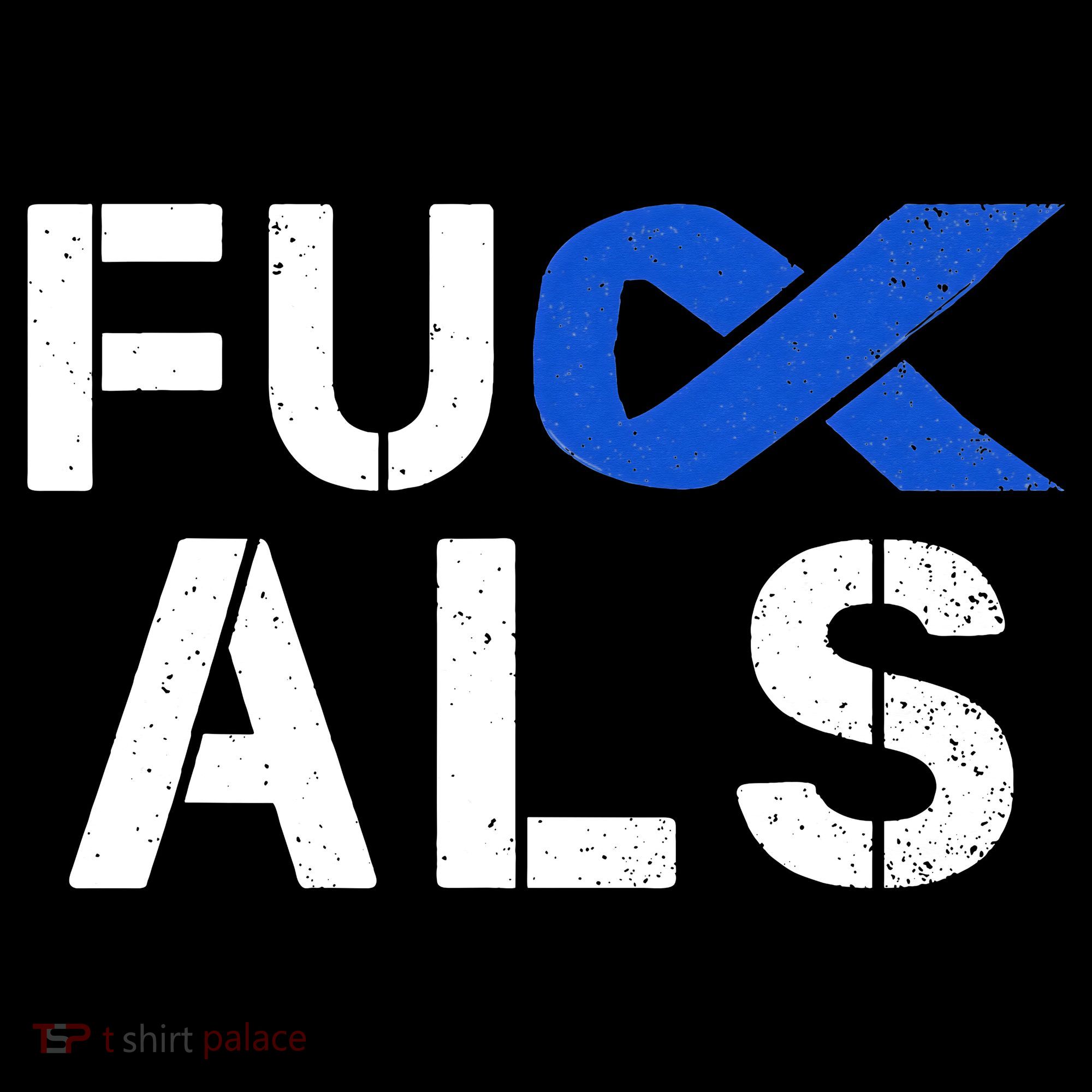 Fuck ALS Awareness Month Blue Ribbon Support Squad Fighter Women's Hoodie