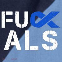Fuck ALS Awareness Month Blue Ribbon Support Squad Fighter Raglan Baseball Sleeve Shirt thumb 2