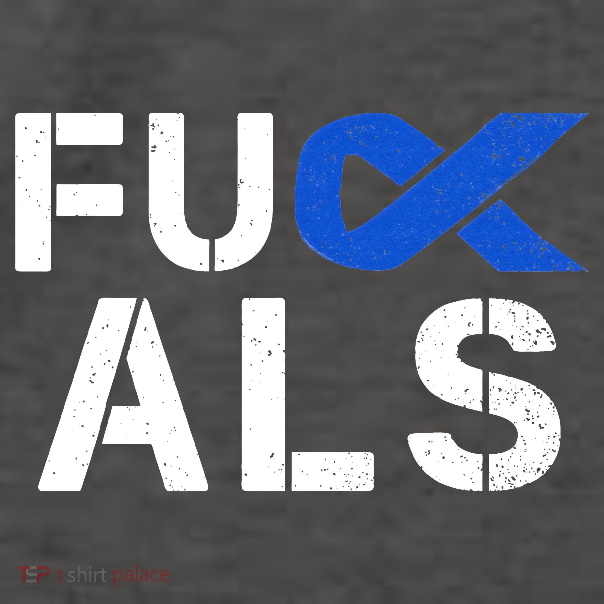 Fuck ALS Awareness Month Blue Ribbon Support Squad Fighter Vector Backpack