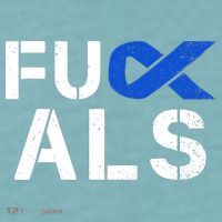 Fuck ALS Awareness Month Blue Ribbon Support Squad Fighter Sueded Cloud Jersey T-Shirt thumb 2